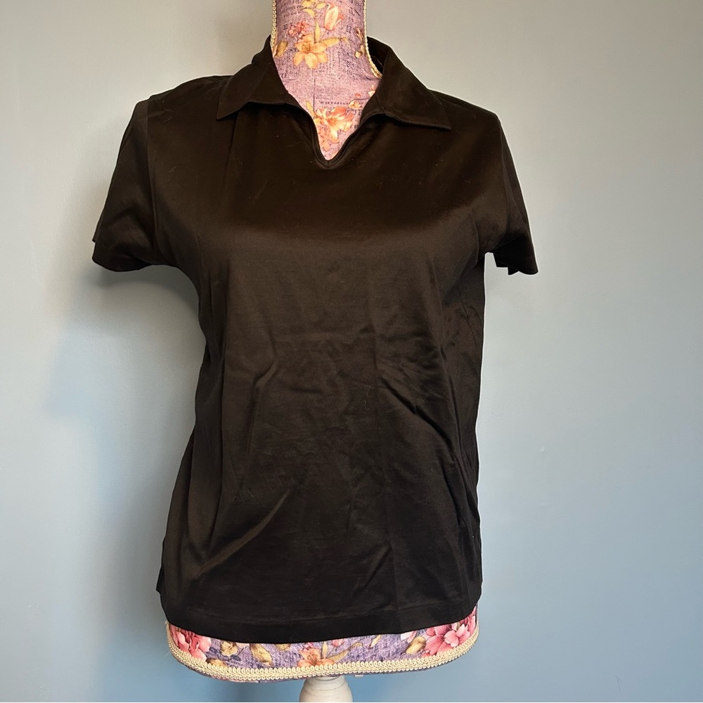 Burberry Golf black polo shirt with collar, size small